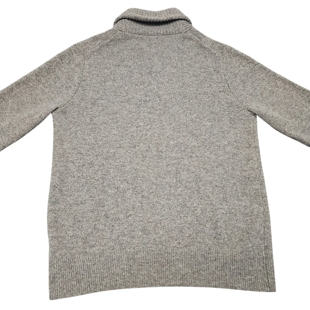J.Crew Shawl Collar Sweater Mens Medium Brown 100% Lambswool‎ Pullover Classic